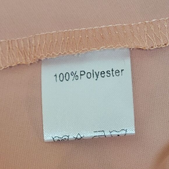 SICTASD Peach Ruffled Collar Midi Wrap Dress - NWOT - Picture 6 of 6